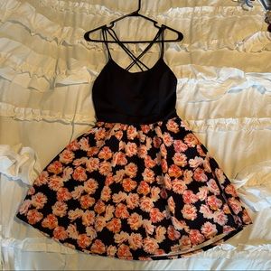 Charlotte Russe large backless floral dress